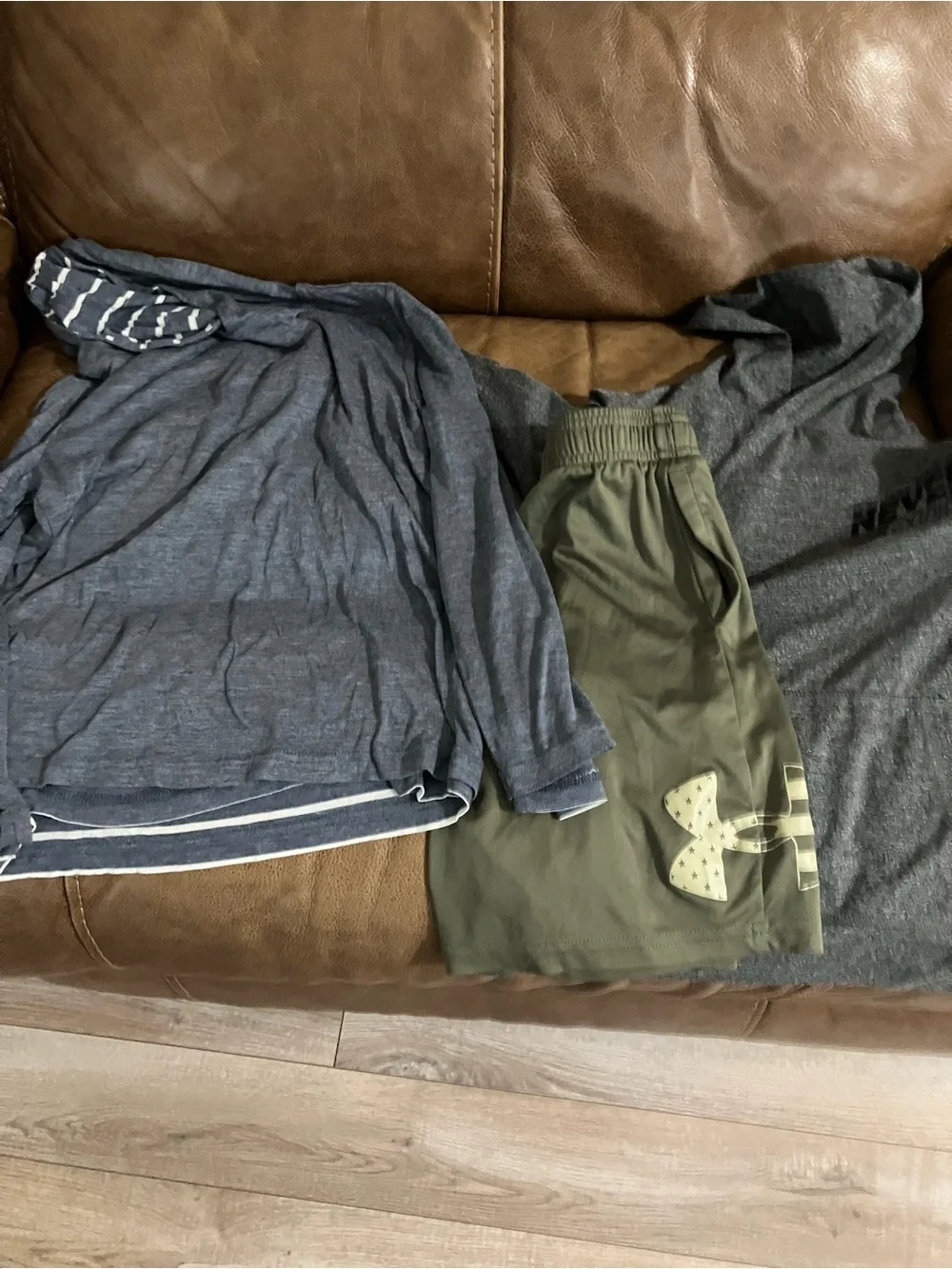 2 long sleeve light hoodies and athletic shorts Boys!!